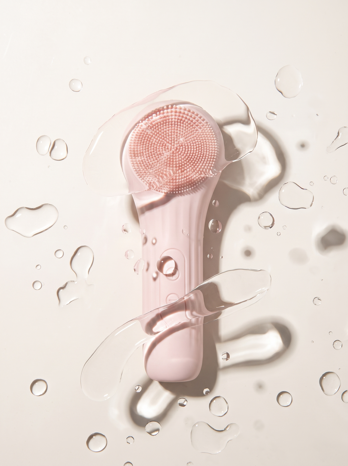 Brosse nettoyante visage sonique chauffante en silicone