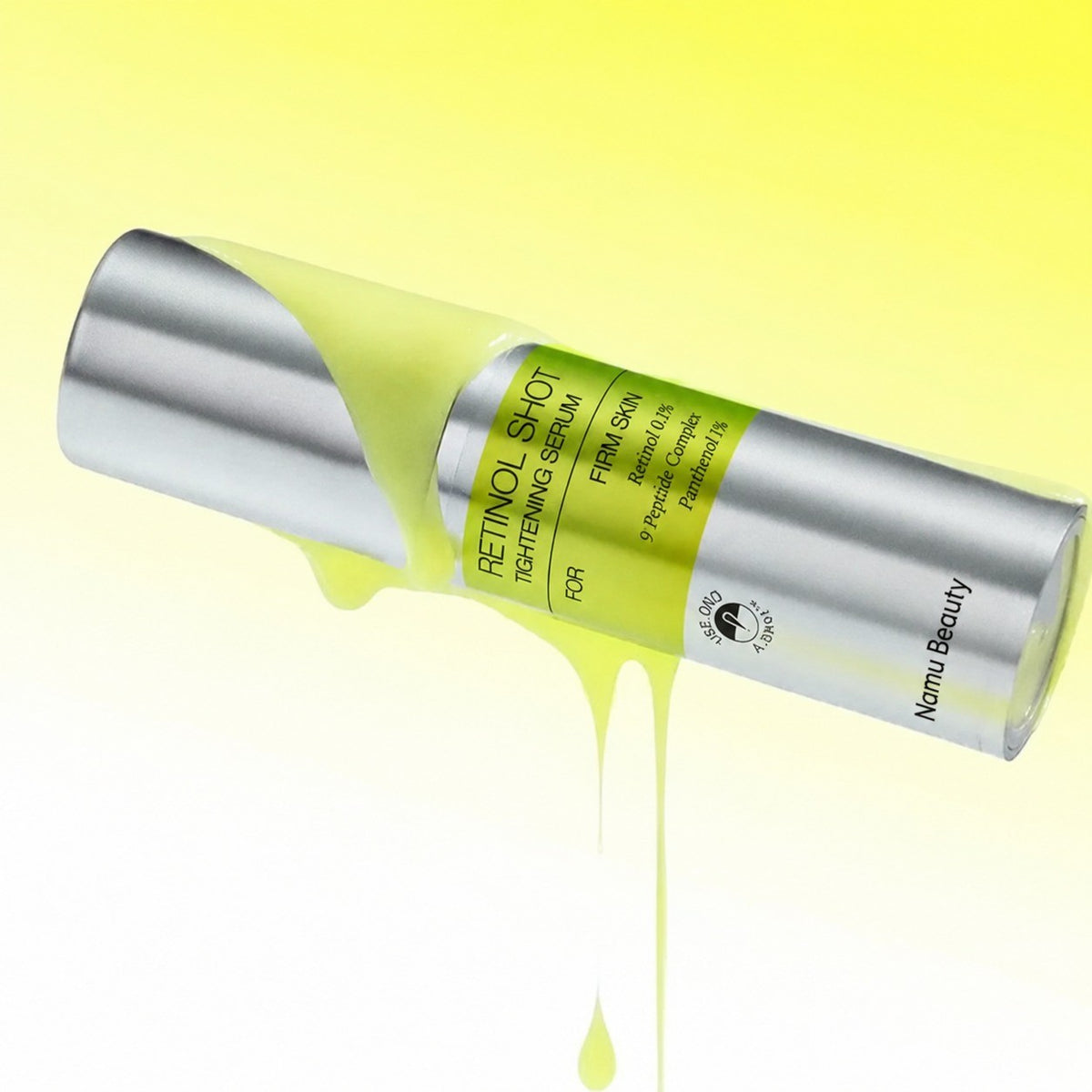 Texture du sérum rétinol anti-âge Namu Beauty