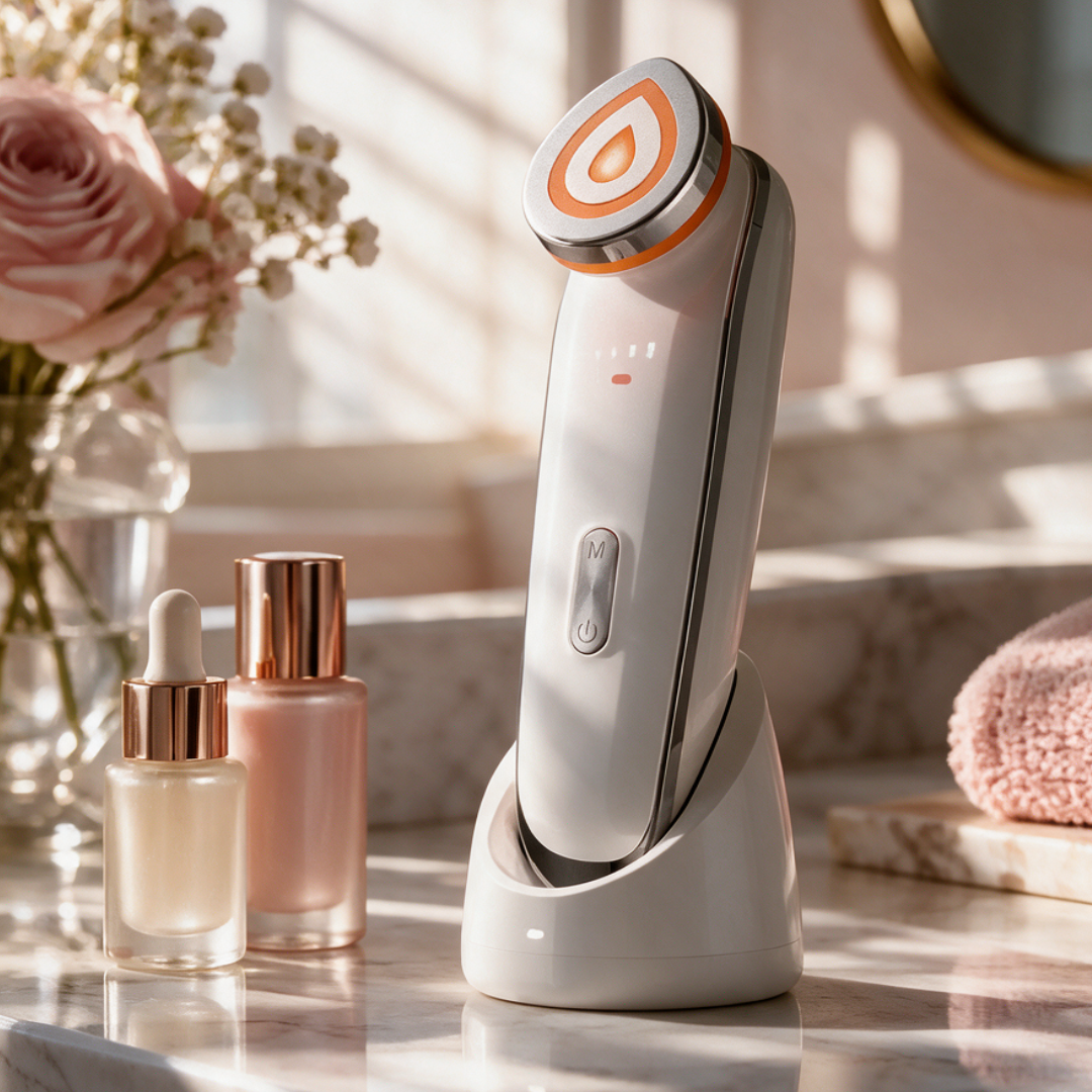 Booster LED visage 4 en 1 anti-âge pour un soin du visage éclat à domicile