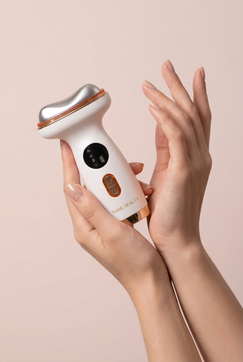 Gua sha électrique chaud froid pour sculpter le visage et le cou