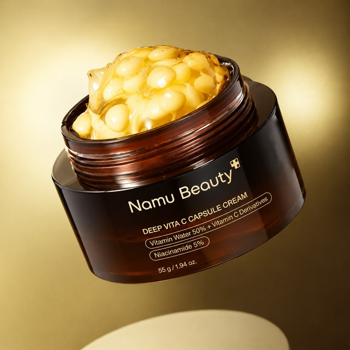 Texture de la crème vitamine C éclat Namu Beauty